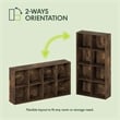 Pemberly Row 8-Cube Open Shelves Bookcase 9.5 x 24.6 x 47 in Amber Pine