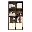 Pemberly Row 8-Cube Open Shelves Bookcase 9.5 x 24.6 x 47 in Amber Pine