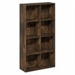 Pemberly Row 8-Cube Open Shelves Bookcase 9.5 x 24.6 x 47 in Amber Pine