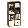 Pemberly Row 8-Cube Open Shelves Bookcase 9.5 x 24.6 x 47 in Amber Pine