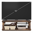 Pemberly Row TV Center Soft Edges Open Shelves up to 50