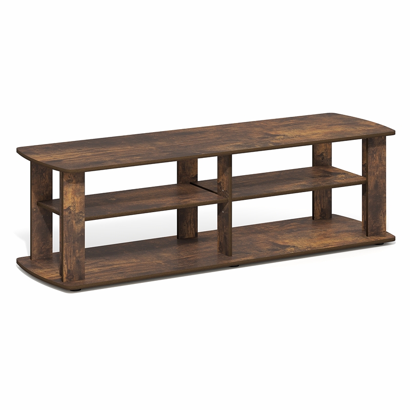 Pemberly Row TV Center Soft Edges Open Shelves up to 50