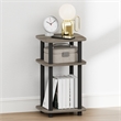 Pemberly Row 3-Tier Turn-N-Tube Nightstand Round Curve Corner in French Oak