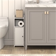 Pemberly Row 4-Tier Adjustable Narrow Bathroom Storage with Door 24H in White