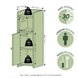 Pemberly Row 4-Tier Adjustable Narrow Bathroom Storage with Door 24H in White