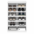 Pemberly Row 12-Cube Stackable Adjustable Open Shelf Closet Organizer in White