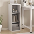 Pemberly Row 3-Cube Extra Thick Frame Reversible Closed Back Bookcase in White