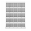 Pemberly Row 25-Cube Stackable Shoe Rack for Closet Entryway in White