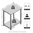 Pemberly Row 2-Tier Metal Frame Open Nightstand End Table in Espresso
