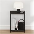 Pemberly Row 2-Tier Metal Frame Open Nightstand End Table in Espresso