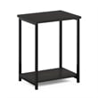 Pemberly Row 2-Tier Metal Frame Open Nightstand End Table in Espresso