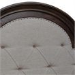 Pemberly Row Queen Upholstered Arched Panel Headboard in Brown