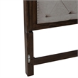 Pemberly Row Queen Upholstered Arched Panel Headboard in Brown