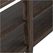 Pemberly Row Hall Console Table with Rubberwood and Oak Veneers in Saddle Brown
