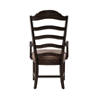Pemberly Row 7 Piece Trestle Table Dining Set with Arm Chairs in Brown