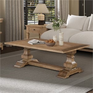 Pemberly Row 3 Piece Living Room Cocktail and End Table Set in Brown