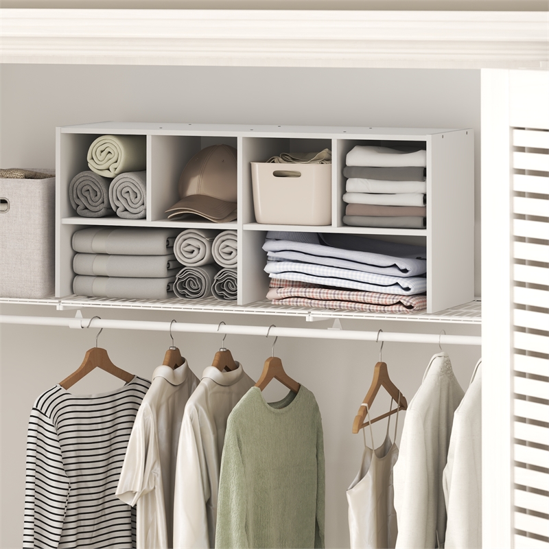 Pemberly Row 6-Cube Stackable Closet Organizers 11.7 x 36 x 15.4 in White
