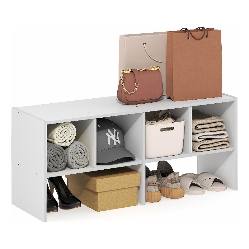 Pemberly Row 6-Cube Stackable Closet Organizers 11.7 x 36 x 15.4 in White