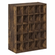 Pemberly Row 25-Cube Stackable Shoe Rack for Closet Entryway in Amber Pine
