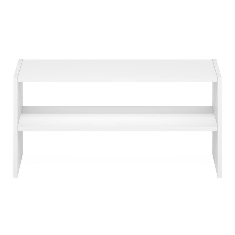 Pemberly Row 24-Inch Stackable Shoe Rack for Closet Entryway in White