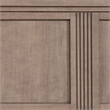 Pemberly Row Queen Panel Bed Headboard with Step Crown in Brown