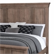 Pemberly Row Queen Panel Bed Headboard with Step Crown in Brown