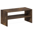 Pemberly Row 24-Inch Stackable Shoe Rack for Closet Entryway in Amber Pine