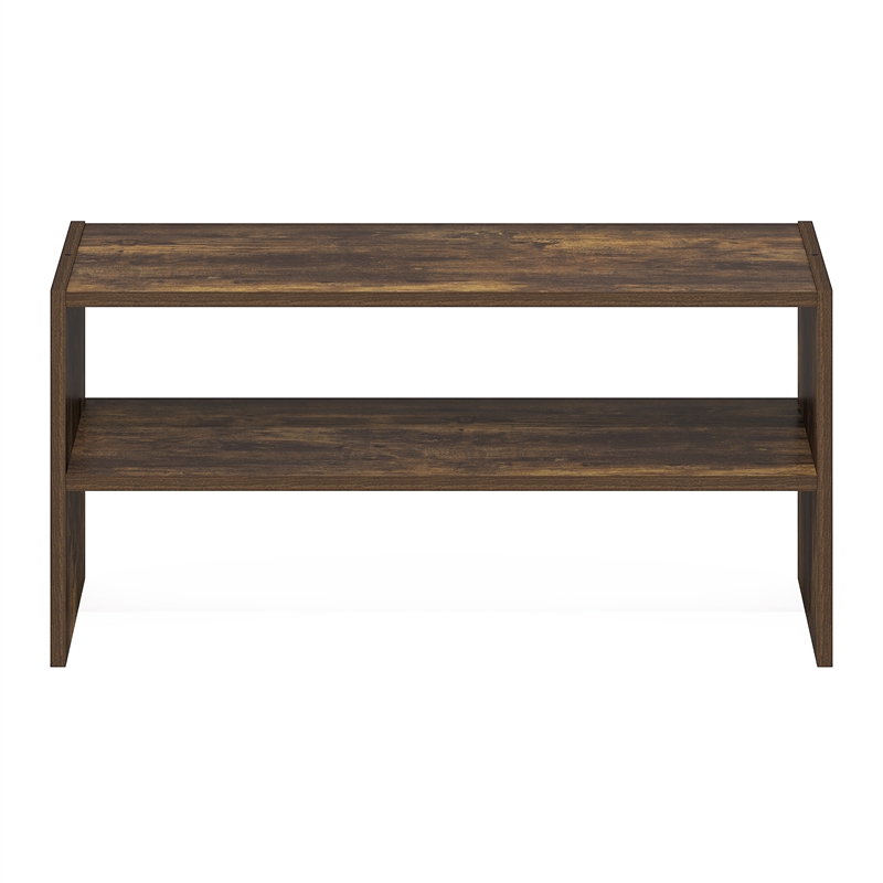 Pemberly Row 24-Inch Stackable Shoe Rack for Closet Entryway in Amber Pine