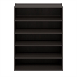 Pemberly Row 5-Tier Stackable Shoe Rack for Closet Entryway in Black Dark Oak