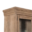 Pemberly Row Display Cabinet with Seeded Glass Doors and LED in Brown