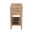 Pemberly Row Sofa Table with 4 Storage Drawers and Shelf in Brown