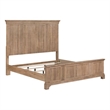 Pemberly Row King Panel Bed Frame with Step Crown and Reeded Detail in Brown
