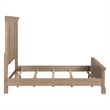 Pemberly Row King Panel Bed Frame with Step Crown and Reeded Detail in Brown