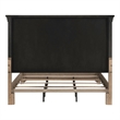 Pemberly Row King Panel Bed Frame with Step Crown and Reeded Detail in Brown