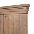 Pemberly Row King Panel Bed Frame with Step Crown and Reeded Detail in Brown
