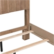 Pemberly Row King Panel Bed Frame with Step Crown and Reeded Detail in Brown