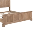 Pemberly Row King Panel Bed Frame with Step Crown and Reeded Detail in Brown