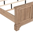 Pemberly Row King Panel Bed Frame with Step Crown and Reeded Detail in Brown