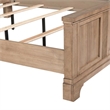 Pemberly Row King Panel Bed Frame with Step Crown and Reeded Detail in Brown