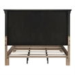Pemberly Row Queen Panel Bed Frame with Step Crown and Reeded Detail in Brown