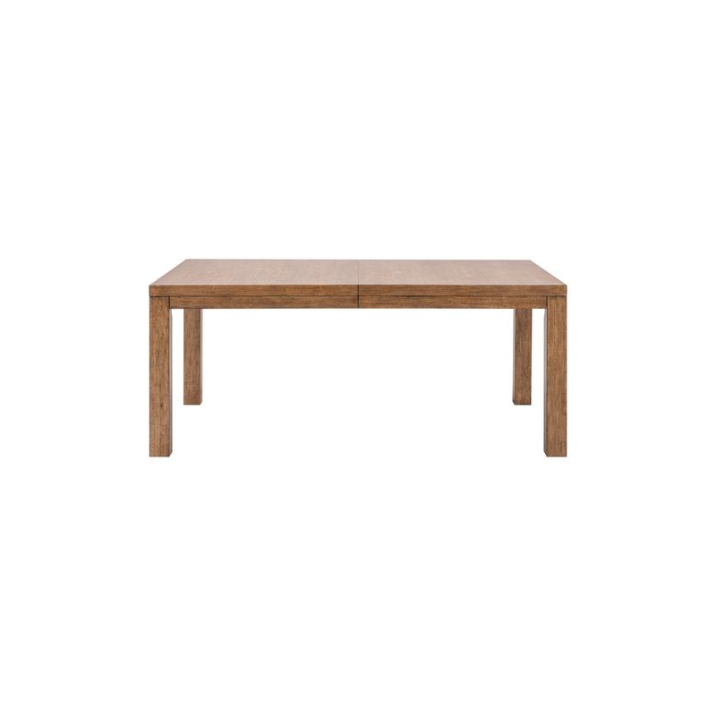 Pemberly Row 5 Piece Rectangular Dining Set with Spindle Chairs in Brown