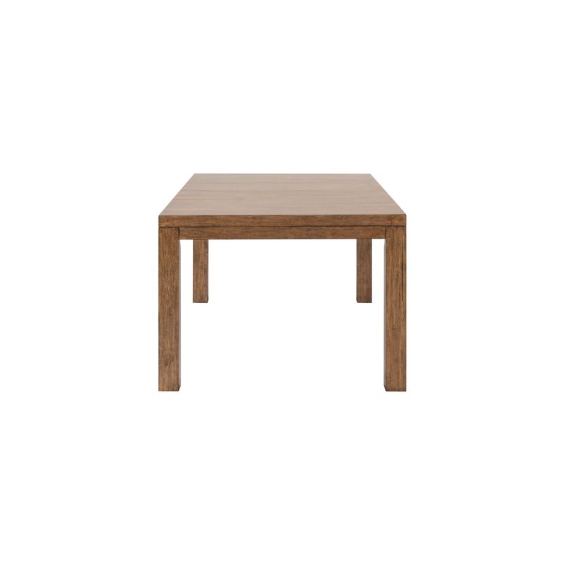 Pemberly Row 5 Piece Rectangular Dining Set with Spindle Chairs in Brown