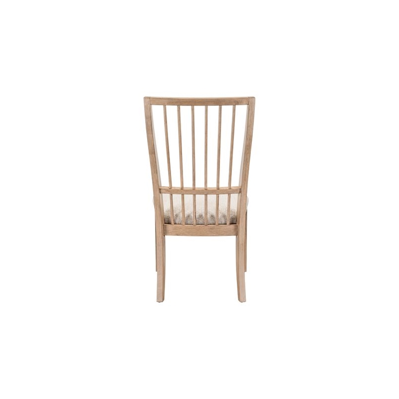 Pemberly Row 5 Piece Rectangular Dining Set with Spindle Chairs in Brown