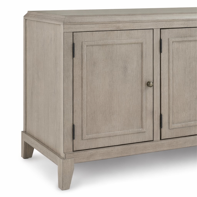 Pemberly Row 82 Inch TV Console with Bead Molding in Sanctuary White Finish