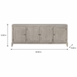 Pemberly Row 82 Inch TV Console with Bead Molding in Sanctuary White Finish