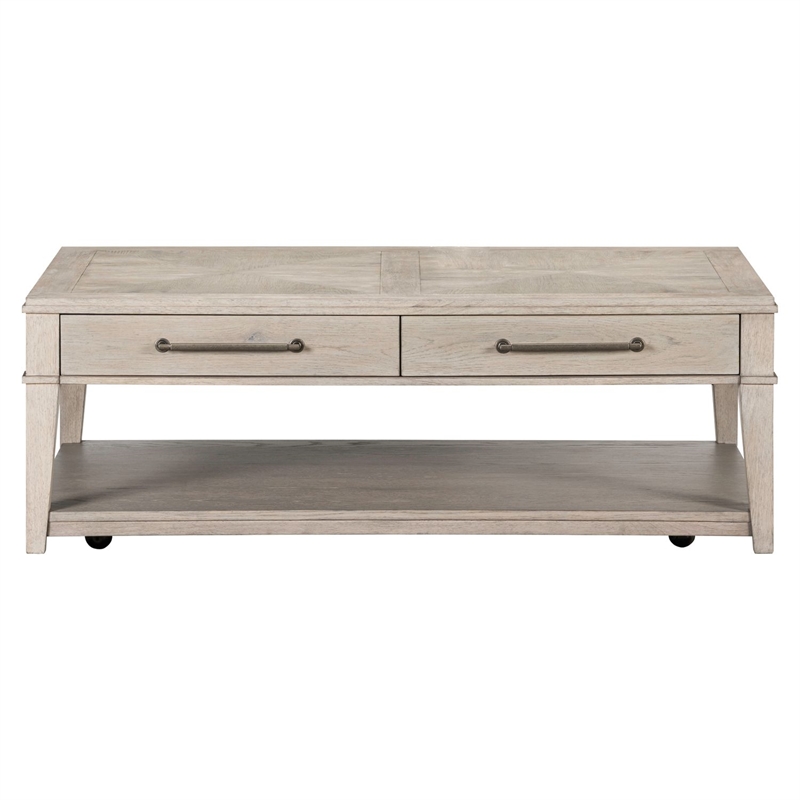 Pemberly Row Rectangular Cocktail Table in White W50 x D31 x H18