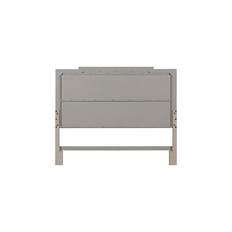Pemberly Row Queen Panel Bed Headboard with Crown Molding in Sanctuary White