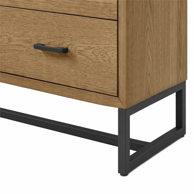 Pemberly Row Nightstand with Dovetail Drawers and Glides in Cloud White