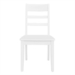 Pemberly Row 5 Piece Drop Leaf Table Set with Ladderback Chairs in White