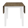 Pemberly Row Drop Leaf Kitchen Dining Table with 2 Leaves in White